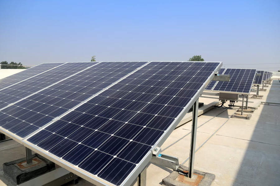 Rooftop solar installation